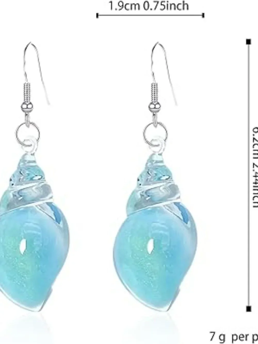 Beach Bohemian Hawaii Seashell Earrings Resin Seashell Drop Dangle Earrings Boho